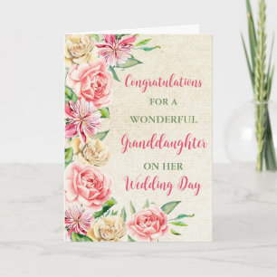 Carte Félicitations pour le jour du mariage de la grand-