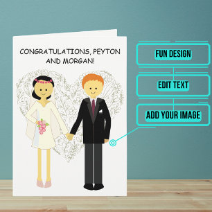 Carte Félicitations pour le Mariage Charmeur