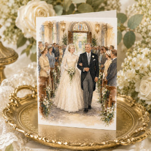 Carte Félicitations pour le mariage de la fille