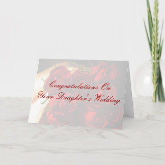 Carte Félicitations pour le mariage de votre fille