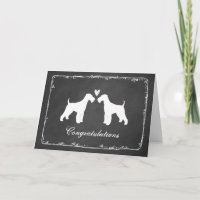 Félicitations pour le mariage des Térriers Airedal