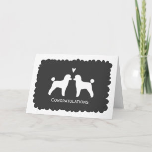 Carte Félicitations pour le mariage des Toy Poodles