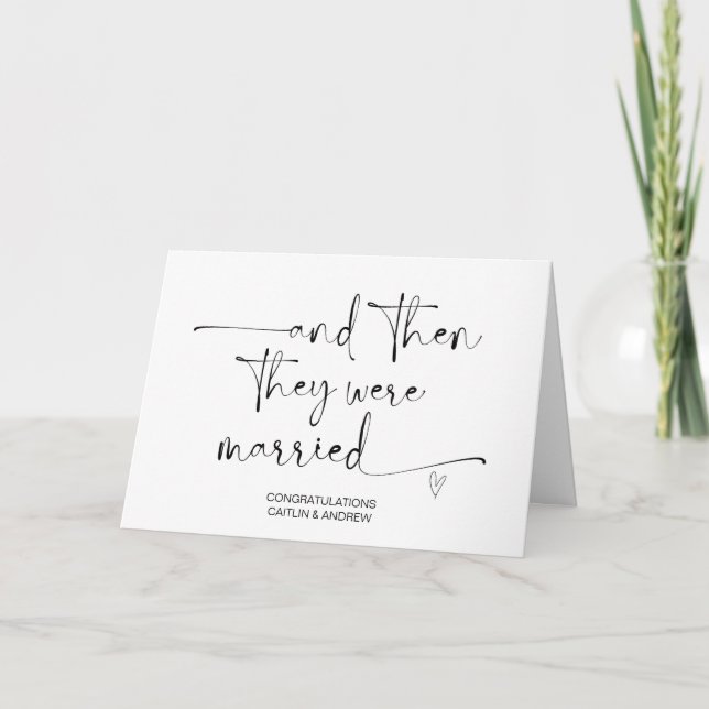 Carte Félicitations pour le mariage et la chambre (Devant)