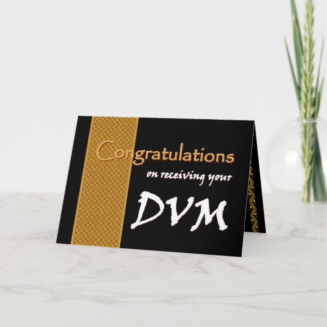 Carte Félicitations pour le NOM PERSONNALISÉ - DVM (Devant)