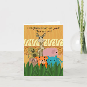Carte Félicitations pour le nouveau bébé du zoo