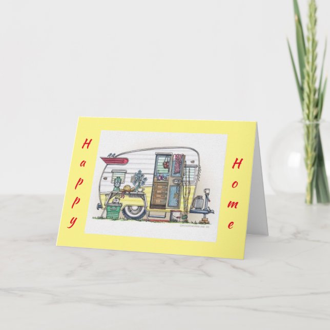 CARTE FÉLICITATIONS POUR LE "NOUVEAU CAMPER" (Devant)