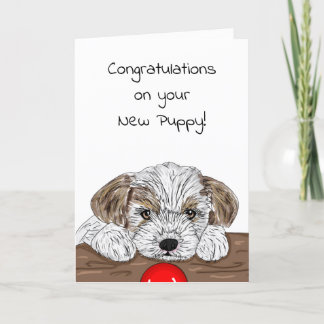 Carte Félicitations pour le nouveau chiot !