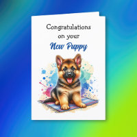 Félicitations pour le nouveau chiot ! Berger Allem