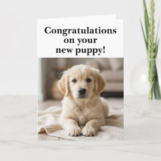 Carte Félicitations pour le nouveau chiot drôle