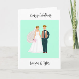 Carte Félicitations pour le nouveau mariage Personnali