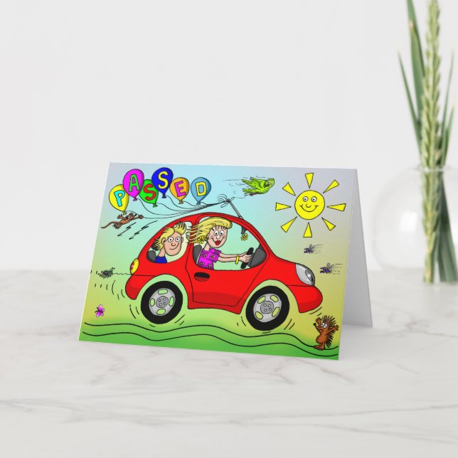 Carte Félicitations Pour Le Passage De Votre Test De Con (Devant)