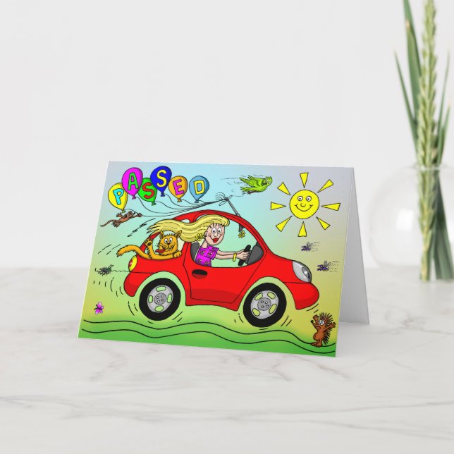 Carte Félicitations Pour Le Passage De Votre Test De Con (Devant)