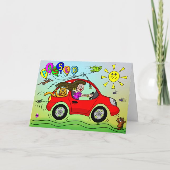 Carte Félicitations Pour Le Passage De Votre Test De Con (Devant)