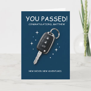 Carte Félicitations pour le permis de conduire - Voiture
