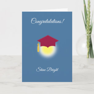 Carte Félicitations pour le prix de remise de diplôme bl