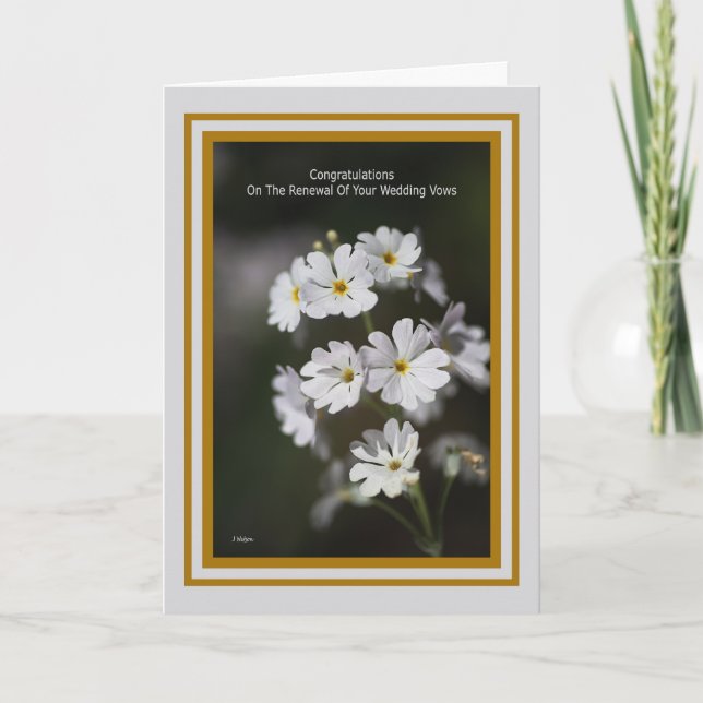 Carte Félicitations pour le renouvellement de votre vœu  (Devant)