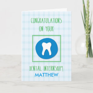 Carte Félicitations pour le stage dentaire Tooth on Gree