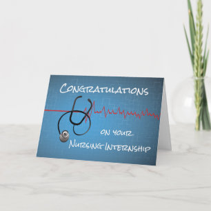Carte Félicitations pour le stage en soins infirmiers, S