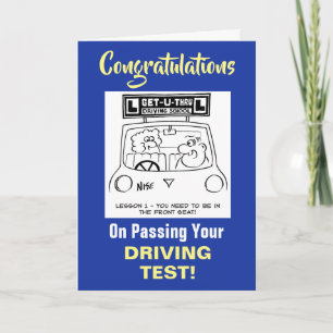 Carte Félicitations pour le test de conduite
