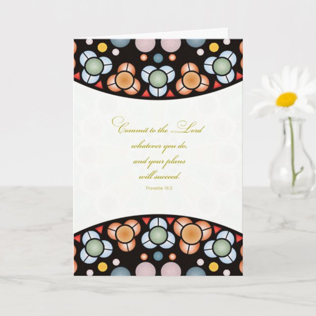 Carte Félicitations pour les diplômes religieux Proverbe (Petite plante)