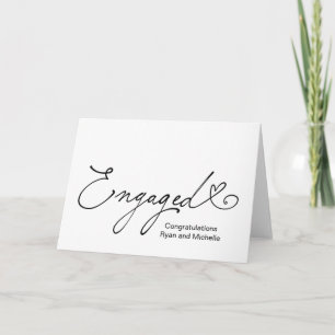 Carte Félicitations pour les fiançailles de la mariée et