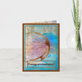 Carte Félicitations pour les journaux mixtes de café et 