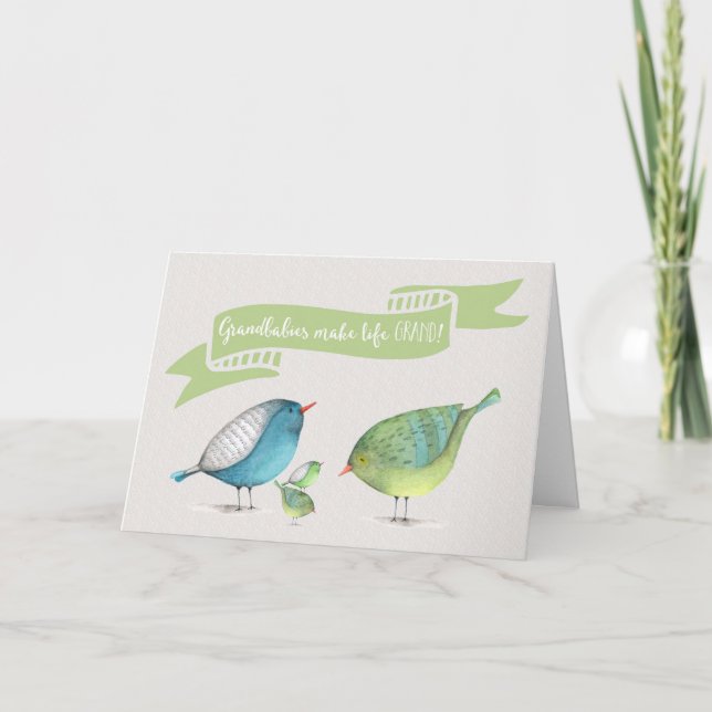 Carte Félicitations pour les jumeaux-petits-bébés font l (Devant)