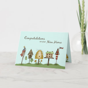 Cartes De Vœux Felicitations Nouvelle Maison Zazzle Fr