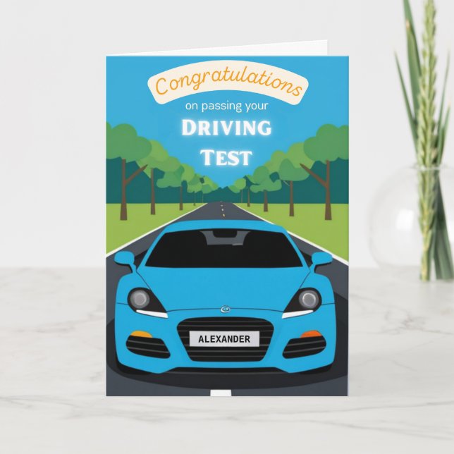 Carte Félicitations pour l'examen de conduite Vous avez  (Devant)