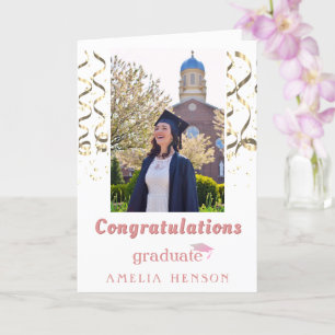 Carte Félicitations pour l'or Photo de la Graduation