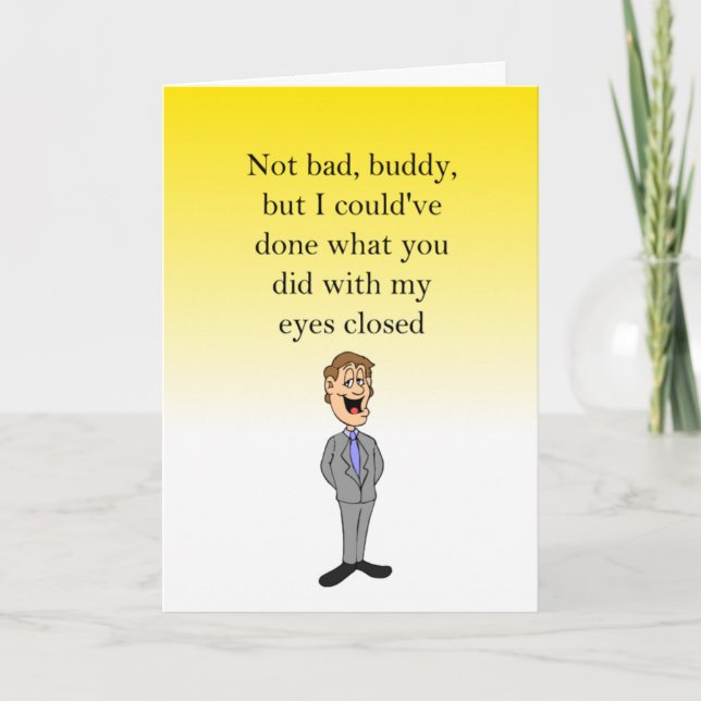 Carte félicitations pour motivation amusante (Devant)