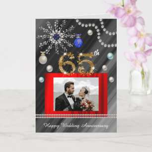 Carte Félicitations pour Noël 65e anniversaire de mariag