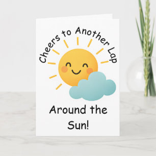 Carte Félicitations pour un autre tour autour du soleil