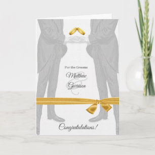 Carte Félicitations pour un mariage gay Deux mariés Vint