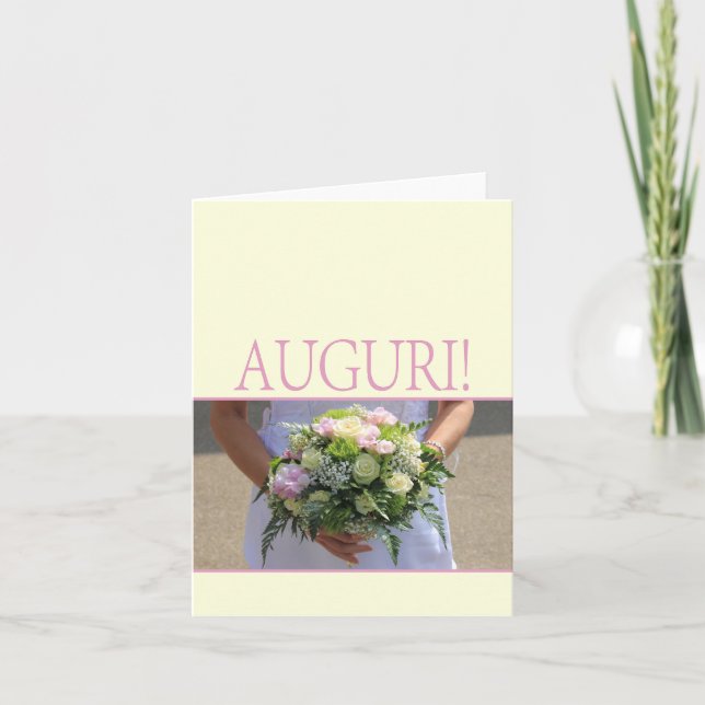 Carte Félicitations pour un mariage italien (Devant)