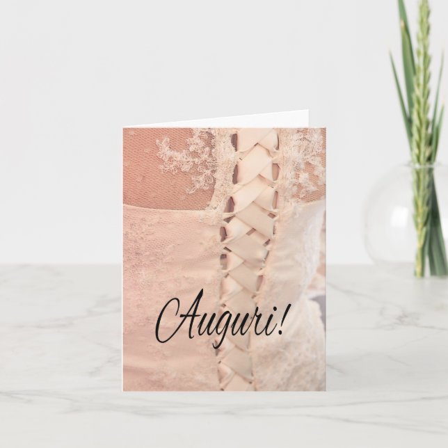 Carte félicitations pour un mariage italien (Devant)
