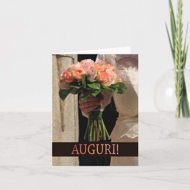 Carte félicitations pour un mariage italien (Devant)