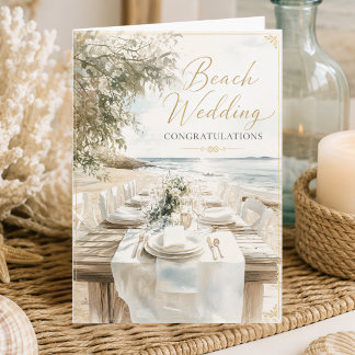 Carte Félicitations pour un mariage sur la plage Jour de