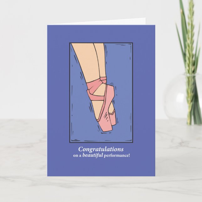 Carte Félicitations pour une belle performance de ballet (Devant)