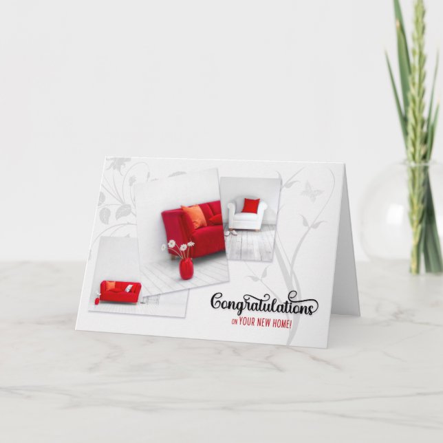 Carte Félicitations pour une nouvelle maison par un agen (Devant)