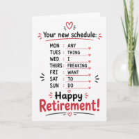 Félicitations pour une retraite heureuse Calendrie