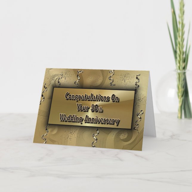 Carte Félicitations pour vos 50 ans d'anniversaire de ma (Devant)