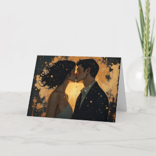 Carte Félicitations pour vos fiançailles Baiser romant