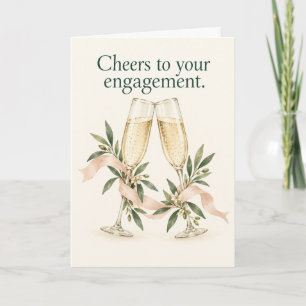Carte Félicitations pour vos fiançailles Champagne