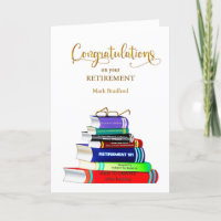 Félicitations pour vos livres empilés de retraite 