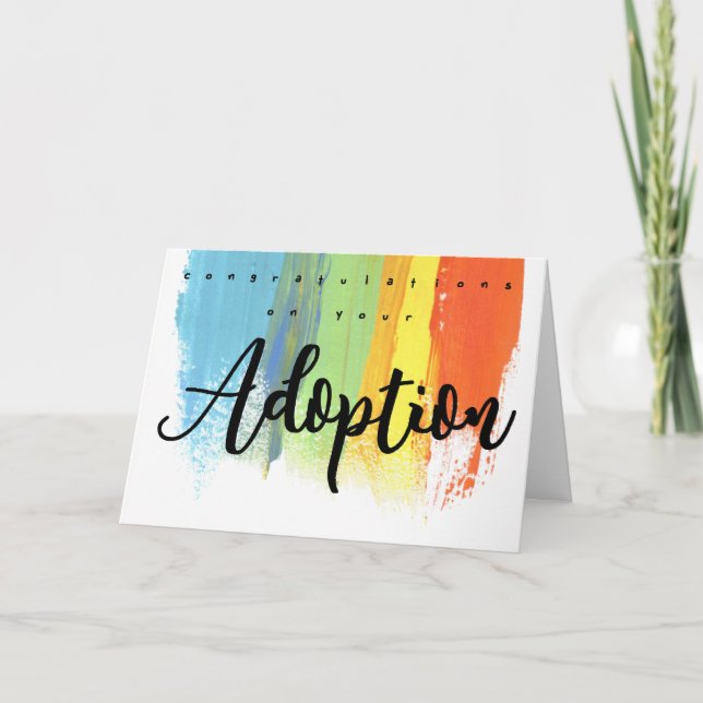 Carte Félicitations pour votre adoption (Devant)