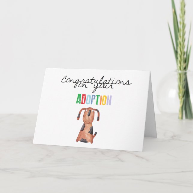 Carte Félicitations pour votre adoption (Devant)