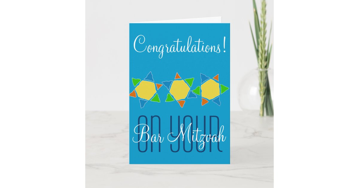 Carte Félicitations pour votre Bar Mitzvah | Zazzle.fr