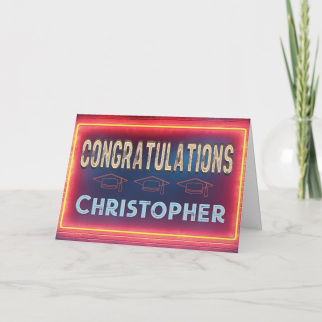 Carte Félicitations pour votre diplôme (Devant)