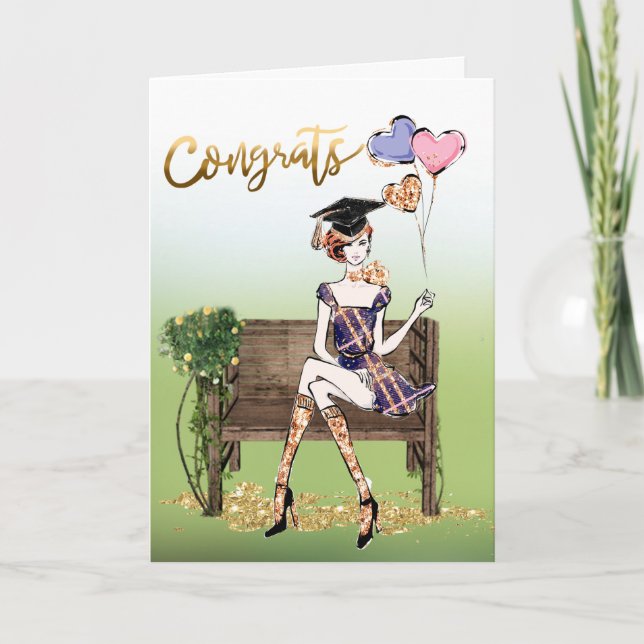 Carte Félicitations pour votre diplôme (Devant)